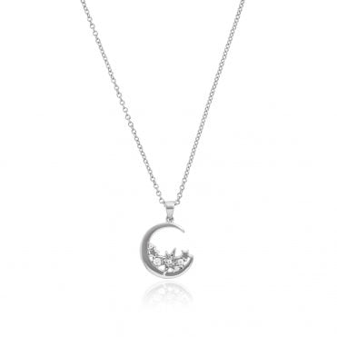 Silver Celestial Moon Pendant OBJCLN34