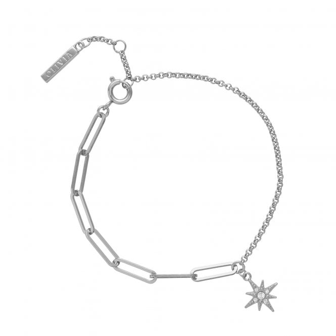 Olivia Burton Silver Celestial Northstar Bracelet OBJCLB48