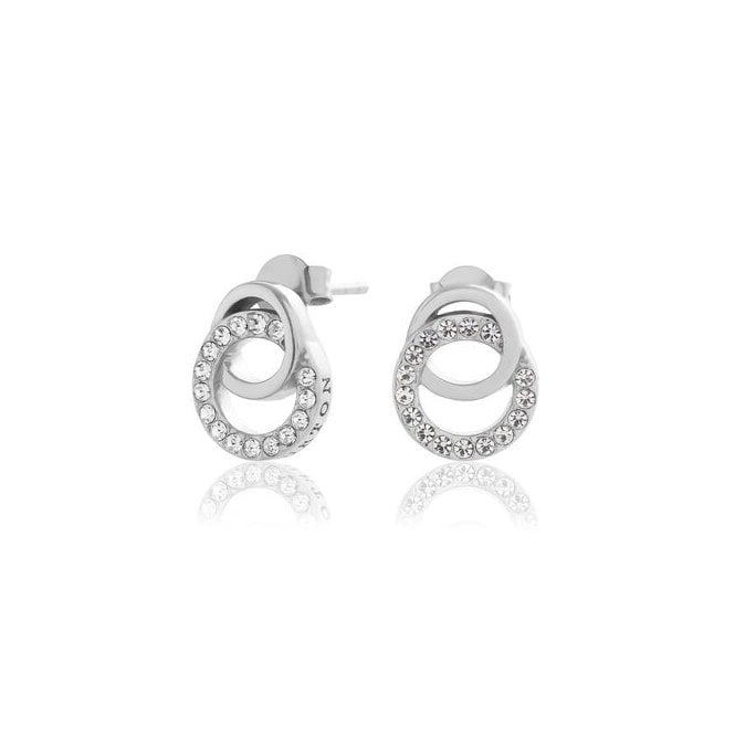 Olivia Burton Silver Classic Interlink Drop Studs