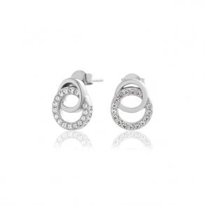 Silver Classic Interlink Drop Studs