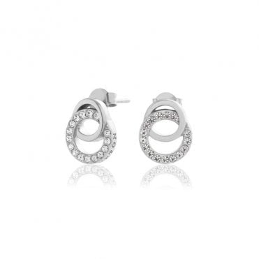 Silver Classic Interlink Drop Studs