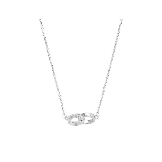 Olivia Burton Silver Interlinking Circles Necklace OBJ16ENN54
