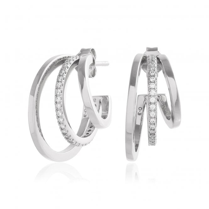 Olivia Burton Silver Timeless Classic Hoops OBJCOE246