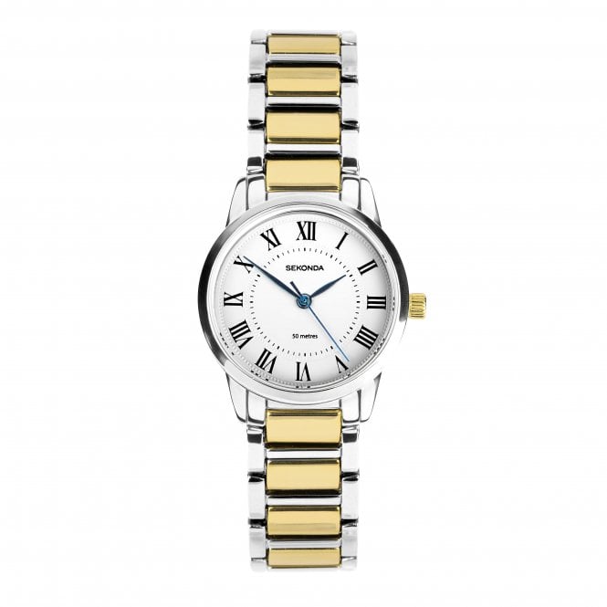 Sekonda Ladies Beaumont Round 50 metres 2 Colour Bracelet Watch 40682