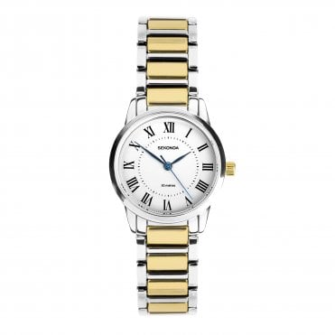 Ladies Beaumont Round 50 metres 2 Colour Bracelet Watch 40682