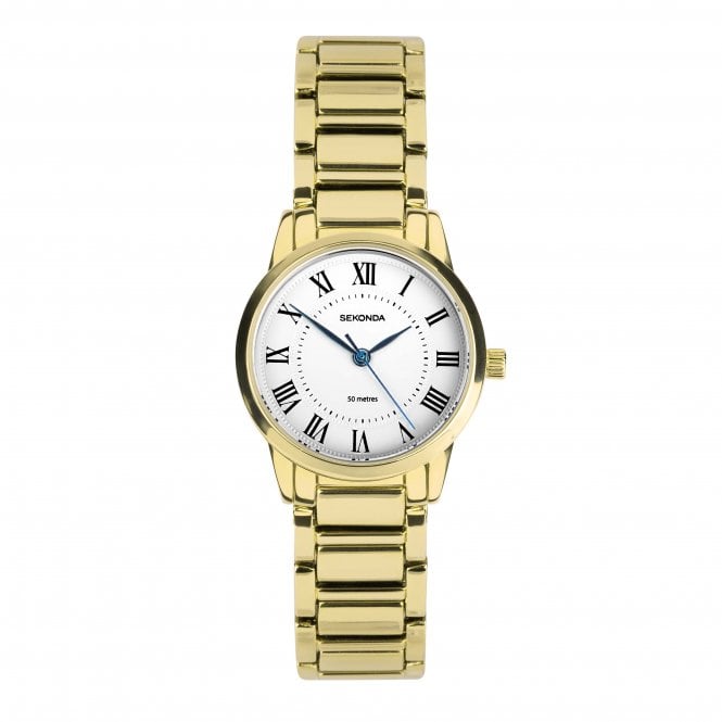 Sekonda Ladies Beaumont Round 50 metres Dial Gold Plated Bracelet Watch 40681