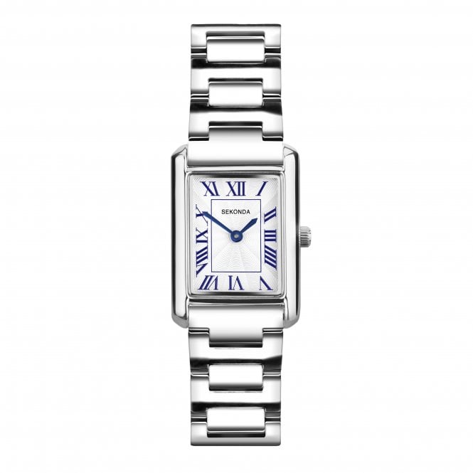 Sekonda Ladies Collette Rectangular Ivory Dial Stainless Steel Bracelet Watch 40692