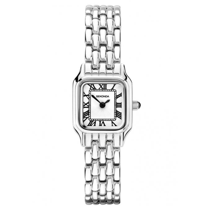 Sekonda Ladies Monica Rectangular White Dial Stainless Steel Bracelet 40143