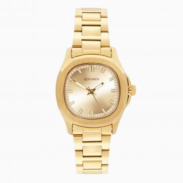Ladies Octaire TV Gold Dial Gold Plated Bracelet Watch 40726