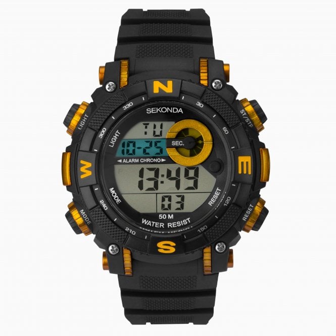 Sekonda Men's Digtal Watch Black Case & Plastic Strap with Dial 1526