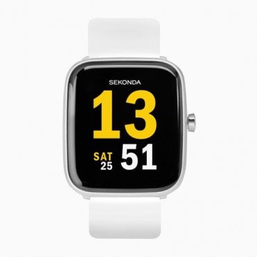 Uni Motion White Rect Smart Watch 30013