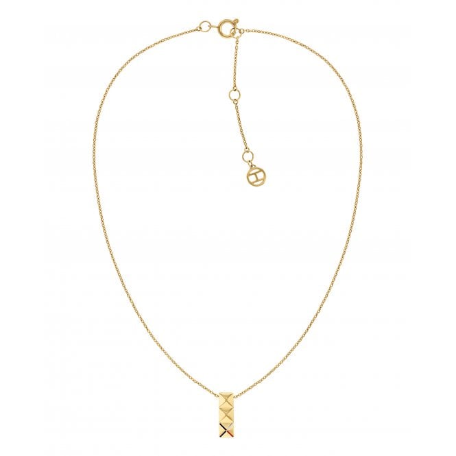Tommy Hilfiger Ladies GIANNA Gold Plated 3 square pendant and chain 2780913