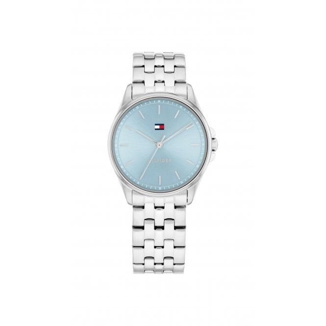 Tommy Hilfiger Ladies JADE Round Pale Blue Dial Stainless Steel Bracelet Watch 1782771