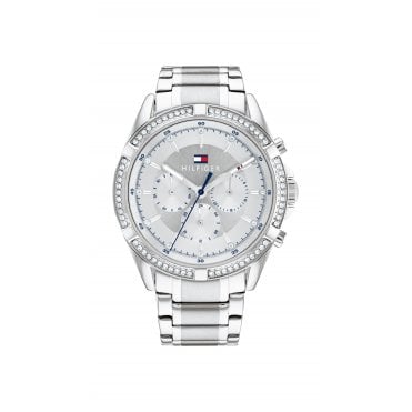 Ladies Kenzie Round Chronograph Dial Stainless Steel Bezle Stainless Steel Bracelet Watch 1782557
