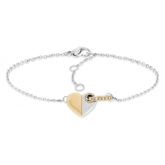 Tommy Hilfiger Ladies LOVE 2 Colour Stone Heart Bracelet 2780880