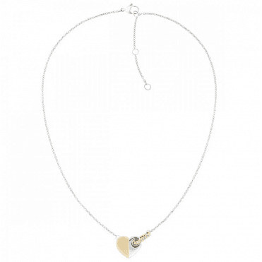 Ladies LOVE 2 Colour Stone Heart Necklace 2780878