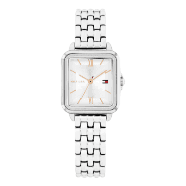 Ladies MIA Square Silver Dial Stainless Steel Bracelet Watch 1782830