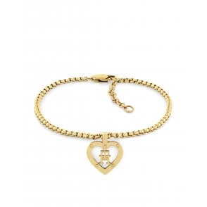 Ladies MONOGRAM HEARTS Gold Plated Bracelet 2780921