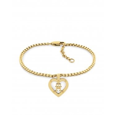 Ladies MONOGRAM HEARTS Gold Plated Bracelet 2780921