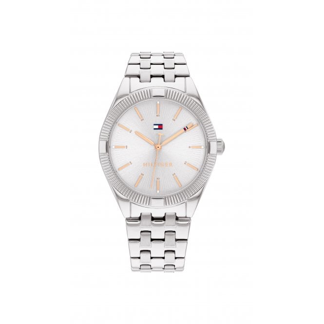 Tommy Hilfiger Ladies Rachel Round Silver Dial Stainless Steel Bracelet Watch 1782548