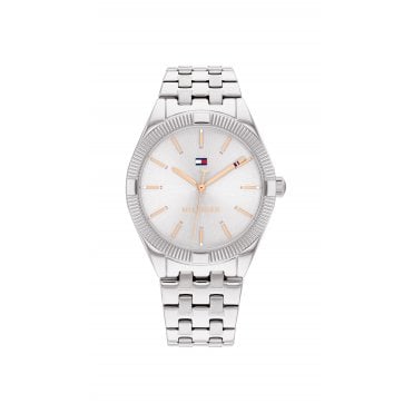 Ladies Rachel Round Silver Dial Stainless Steel Bracelet Watch 1782548