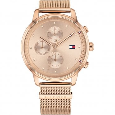 Ladies Rose Multi Dial Rose Mesh Bracelet Watch 1781907