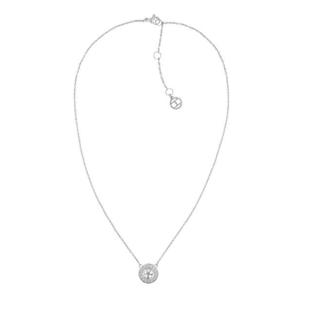 Tommy Hilfiger Ladies Stainless Steel Crystal Stud Necklace 2780284