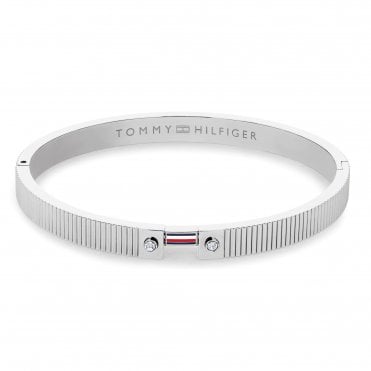 Ladies STRIPES Stainless Steel Logo Bangle 2781047