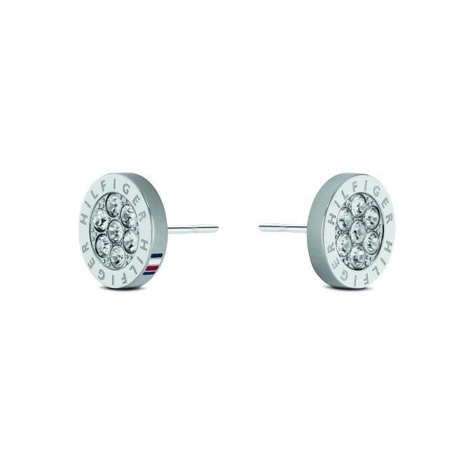 Tommy Hilfiger Lds S/S Crystal Set Rnd Studs