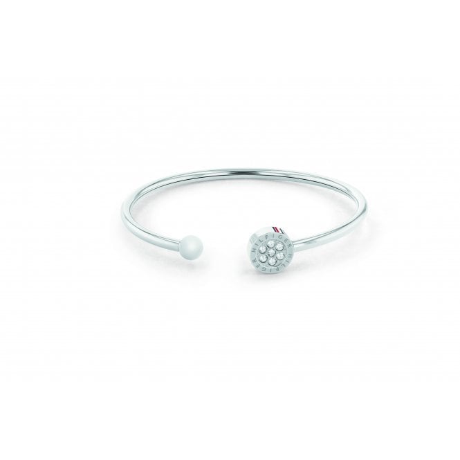 Tommy Hilfiger Lds S/S Crystal Set Torque Bangle