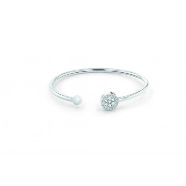 Lds S/S Crystal Set Torque Bangle