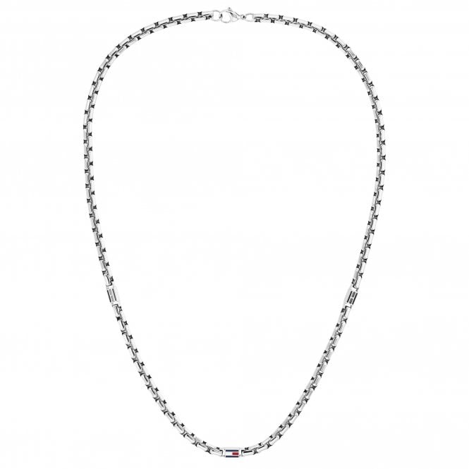 Tommy Hilfiger MENS 3D FLAG METAL Stainless Steel Link Necklace 2790672