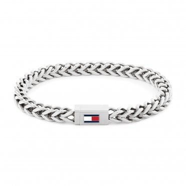 Mens BRAIDED METAL Stainless Steel Herringbone Bracelet 2790647