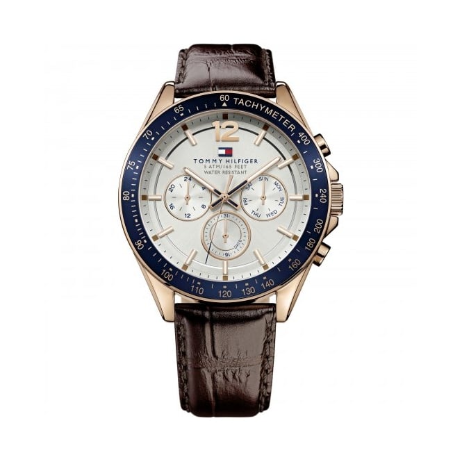 Tommy Hilfiger Mens Brown Strap Watch 1791118