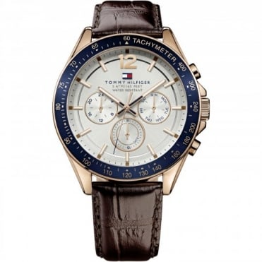 Tommy Hilfiger Mens Brown Strap Watch 1791118