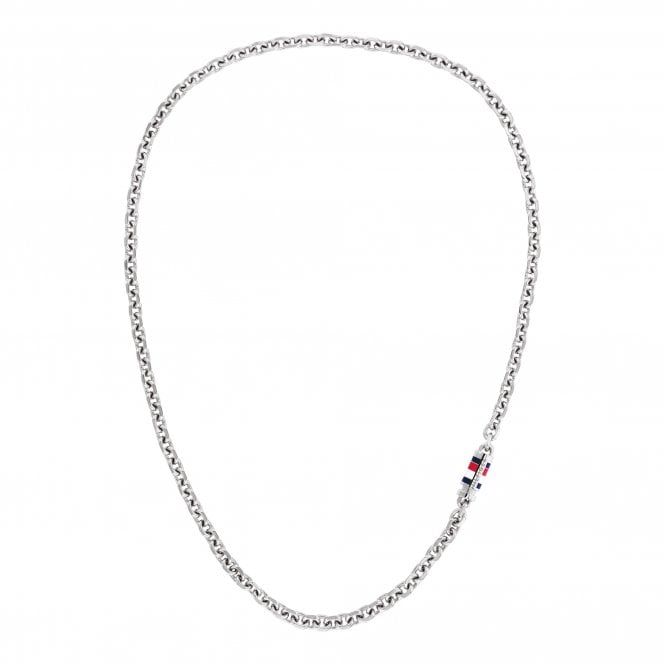 Tommy Hilfiger Mens BRUCE Stainless Steel Diamond Cut Belcher Chain 2790650