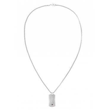 Mens JAMESON Stainless Steel Dog Tag & Box Chain 2790627