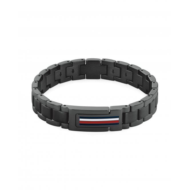 Tommy Hilfiger Mens MASON Black IP Bracelet 2790597