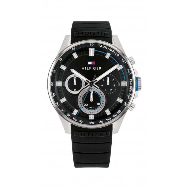 Tommy Hilfiger Mens MAX Rnd Blk Chr Di Blk R St 1791971