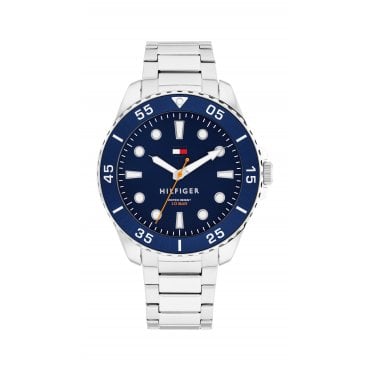 Mens OCEANIC Round Blue Dial Stainless Steel Bracelet Watch 1792202