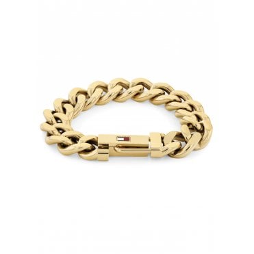 Mens Wild Gold Plated Heavy Curb Bracelet 2790638
