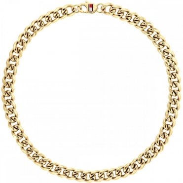 Mens WILD Gold Plated Hug Curb Necklet 2790605