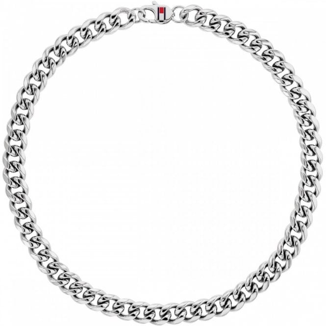 Tommy Hilfiger Mens WILD Stainless Steel Hug Curb Necklet 2790604
