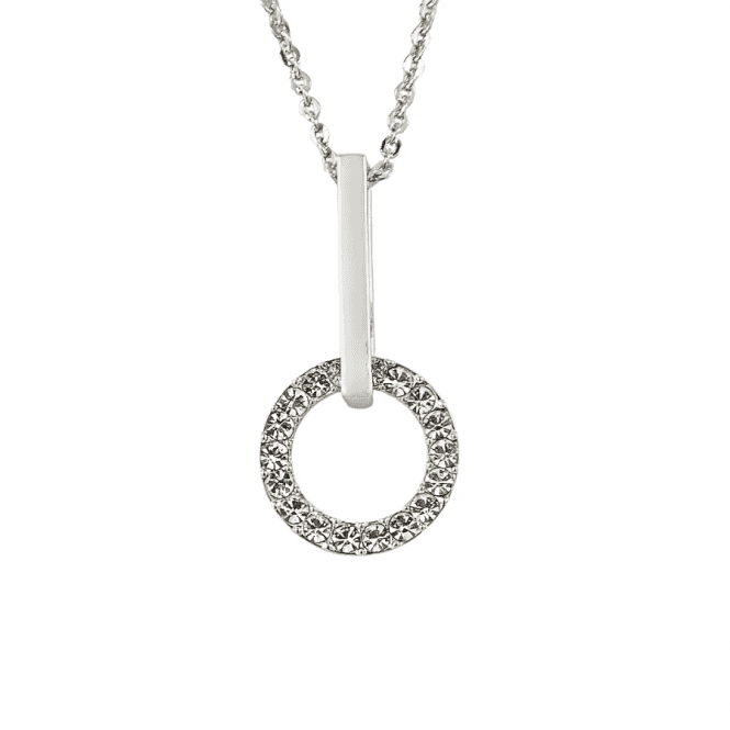 VIP Silver Plated Crystal Drop Pendant & Chain