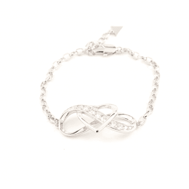 Silver Plated Infinity Heart Bracelet