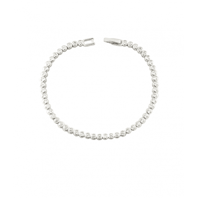 VIP Silver Plated Small Crystal Tennis Bracelet
